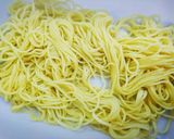 レンチン♥ベーコンと水菜のカレー焼きそば作り方3写真