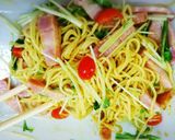レンチン♥ベーコンと水菜のカレー焼きそば作り方7写真