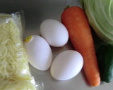 夏休み、目玉のっけ焼そばをお子様と～作り方1写真