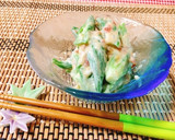 オクラ の梅味噌マヨソース和え作り方6写真