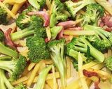 ブロッコリーベーコンポテト生クリーム炒め作り方4写真