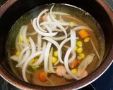 トウモロコシの皮 芯の茹で汁で☆味噌汁作り方1写真