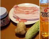 ゴーヤと豚のもろみ炒め作り方1写真