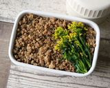 菜の花「押し花そぼろ弁当」作り方4写真