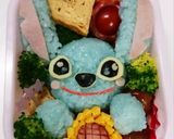 『お花どーぞ♡スティッチ』弁当♡キャラ弁作り方10写真