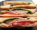 チキンとベーコンのボリュームサンド作り方5写真