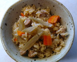 白だしで鶏ごぼう炊き込みご飯作り方6写真