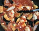 ワンパン★ナスと鶏肉のトマトうどん作り方3写真