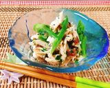 蒸し鶏とオクラの梅しそ和え☆作り方6写真