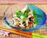 蒸し鶏とオクラの梅しそ和え☆作り方6写真