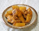 手羽元と大根のニンニク生姜の胡麻煮♪作り方7写真