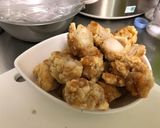 唐揚げで親子丼☆作り方1写真