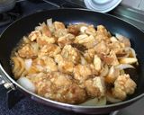唐揚げで親子丼☆作り方5写真