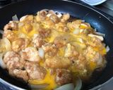 唐揚げで親子丼☆作り方6写真