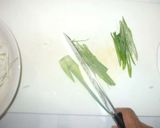 食べる中華風スープ♪簡単鶏ひき肉ネギ作り方4写真
