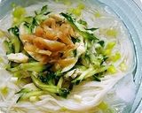 涼！ 塩ナムルのせ冷やし鶏塩そうめん作り方4写真