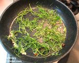 シャキッと！おかひじきのペペロンチーノ作り方2写真