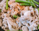 薄切り豚肉とニンニクの芽の中華炒め作り方5写真