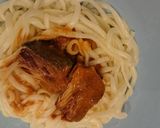 汁まで使う!サバ缶のコク旨キムチうどん作り方3写真