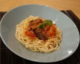 汁まで使う!サバ缶のコク旨キムチうどん作り方5写真