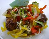 レンジで簡単！ミートボールの野菜和え作り方4写真