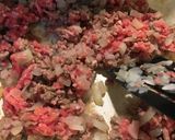 小松菜と牛豚合挽き肉のあんかけ作り方5写真
