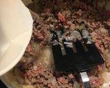 小松菜と牛豚合挽き肉のあんかけ作り方6写真