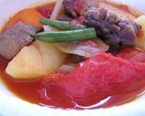 イノシシ肉でトマト肉じゃが作り方9写真