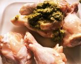 手羽元のバジルソース、トースター焼き作り方1写真