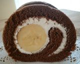 ふわふわしっとり♪チョコバナナロール作り方10写真