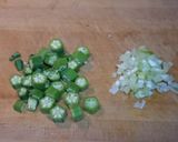 辛子醤油で頂く✨おくらねぎ納豆かき揚げ作り方1写真