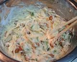 辛子醤油で頂く✨おくらねぎ納豆かき揚げ作り方2写真