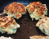 辛子醤油で頂く✨おくらねぎ納豆かき揚げ作り方3写真