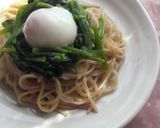 ♡ほうれん草の巣ごもりスパゲッティー♡作り方5写真