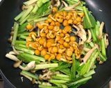 なめこと小松菜むき海老の中華炒め作り方4写真