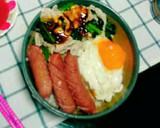 ランチに目玉焼き丼❤ソーセージを添えて作り方3写真