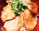 簡単＆絶品！がっつり生姜焼マヨ豚丼♪作り方9写真