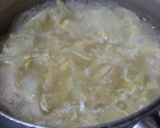 たっぷりキャベツと卵の味噌汁♪作り方5写真
