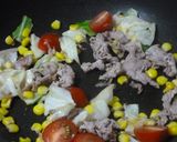 夏野菜の塩焼きそば♪♪プチトマト入り♪作り方5写真