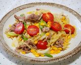 夏野菜の塩焼きそば♪♪プチトマト入り♪作り方9写真