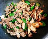 牛肉の小間切れと椎茸のオイスター炒め作り方4写真