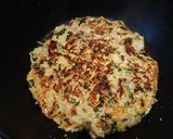 モロヘイヤ入りお好み焼き風豆腐作り方7写真