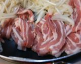 豚ばら塩ダレ炒め。作り方2写真
