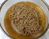 日本そばで簡単！蕎麦のペペロンチーノ作り方2写真