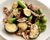 ナスとししとうと豚肉の甘酢炒め作り方5写真