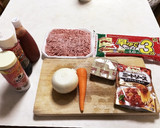 フライパンひとつで簡単ミートソース☆作り方1写真