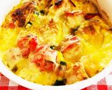 糖質オフ☆夏野菜とサラダチキンのチーズ焼作り方7写真