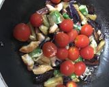 ちょい辛♪タコと夏野菜のチーズ焼き作り方9写真