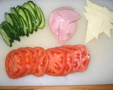 簡単トマトのかわぃぃサラダ作り方1写真