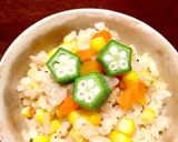 簡単★とうもろこし＆にんじん炊き込みご飯作り方4写真